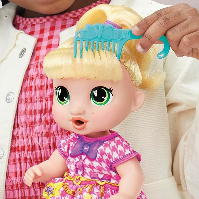 Baby Alive Bubbly Tea Party LaLa GooGoo Doll with Teapot Accessories, Blonde Hair, 11 Inches, Toys for 3 Year Old Girls and Boys & Up