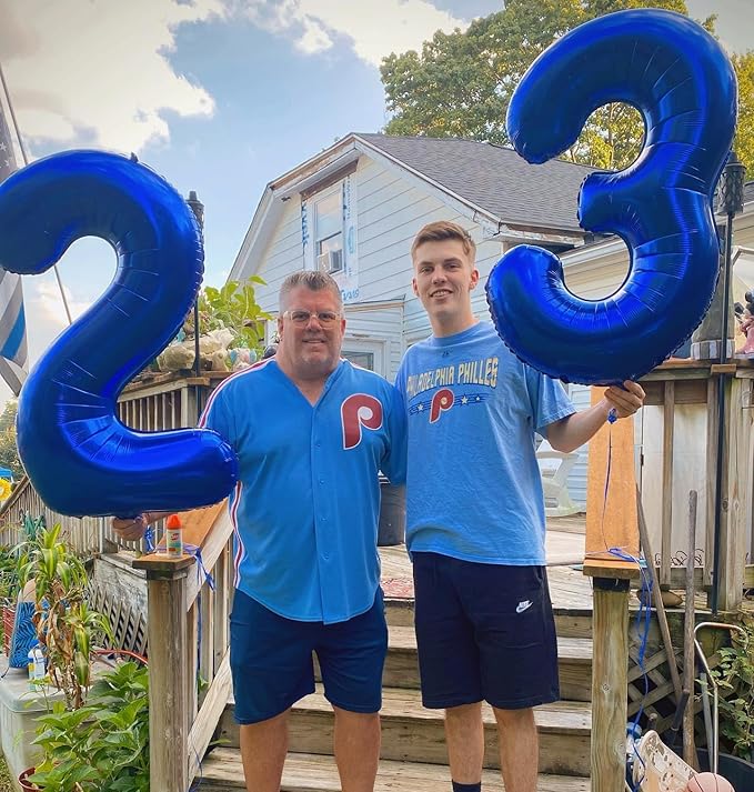 Navy Blue Number 30 Balloon 40 inch, 30 Number Balloons, 30th Navy Blue Birthday Decorations, 30 Year Old Women Men Blue Party Supplies