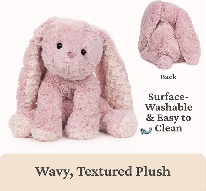 GUND Cozys Collection Bunny Stuffed Animal, Spring Decor, Plush Bunny for Ages 1 and Up, Pink, 10"