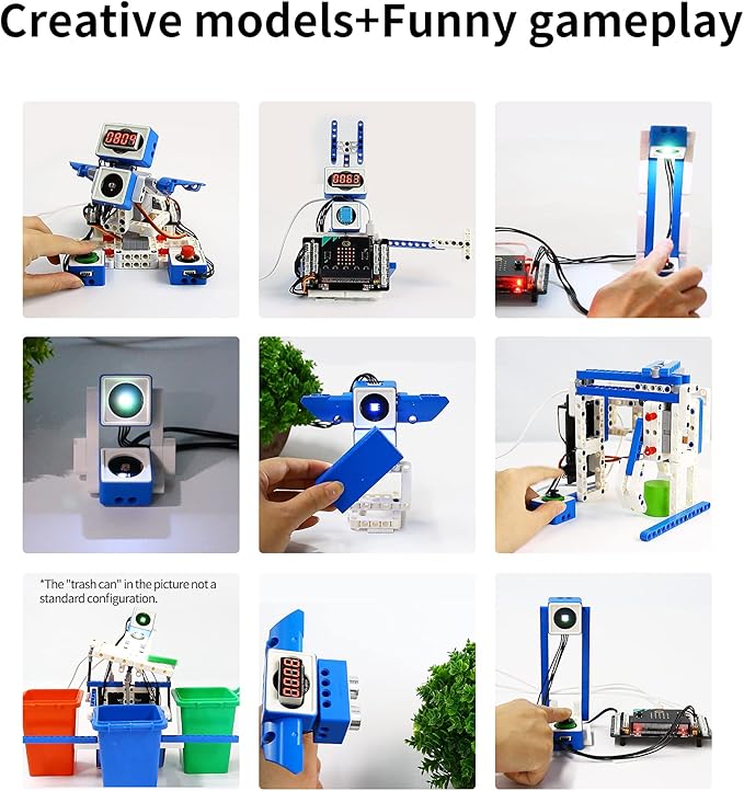 Yahboom Building Block Programming Kit Sensor Module for Kids with Micro bit V2 STEM Coding DIY Robot Kit Micro bit Programmabl Education Learn Toy for 8+