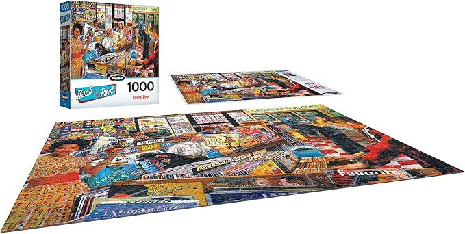 RoseArt - Back to The Past - Record Store - 1000 Piece Jigsaw Puzzle for Adults