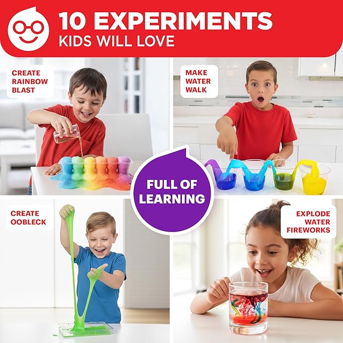 Doctor Jupiter Color Science Kit for Kids Ages 4-5-6-7-8 | Easter, Birthday Gift Ideas for 4+ Year Old Boys & Girls | Toy Stem Kit with 10 Experiments | Preschool Learning & Educational Projects