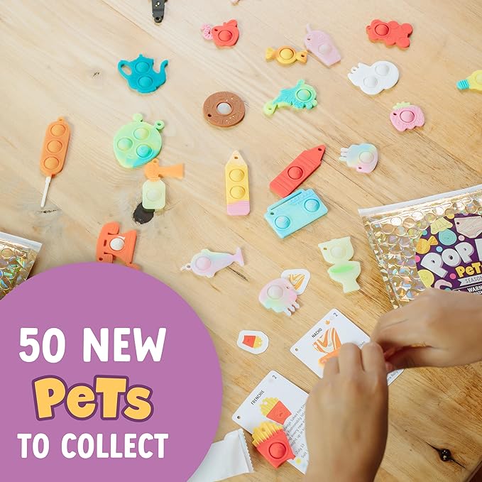 Buffalo Games Pop It Pets - Season 2 - The Ultimate Sensory Fidget Toy - Popping Bubbles and Adorable Characters - Collector map with Cards and Stickers from Buffalo Games
