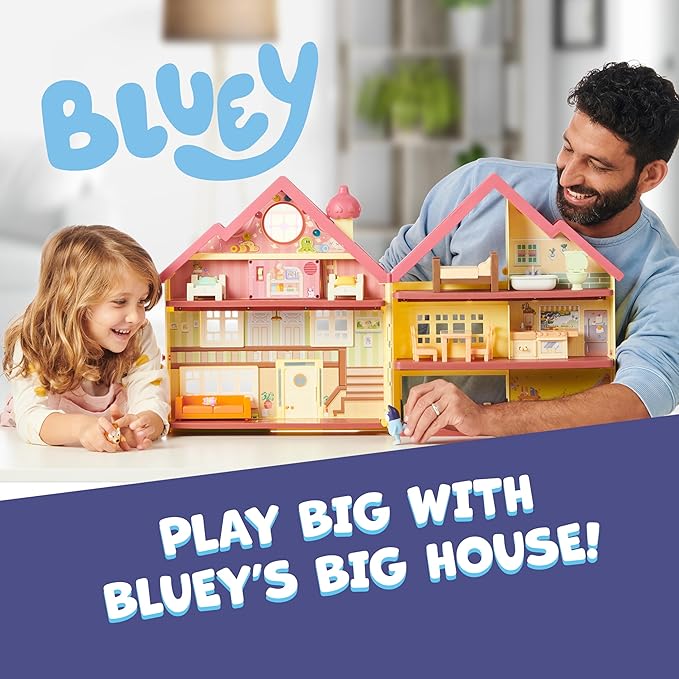 Bluey House Playset for Kids, XL Ultimate Interactive Lights and Sounds Playhouse Toys, Includes Dance Floor, Dollhouse, Toy Set Ages 3+, Amazon Exclusive