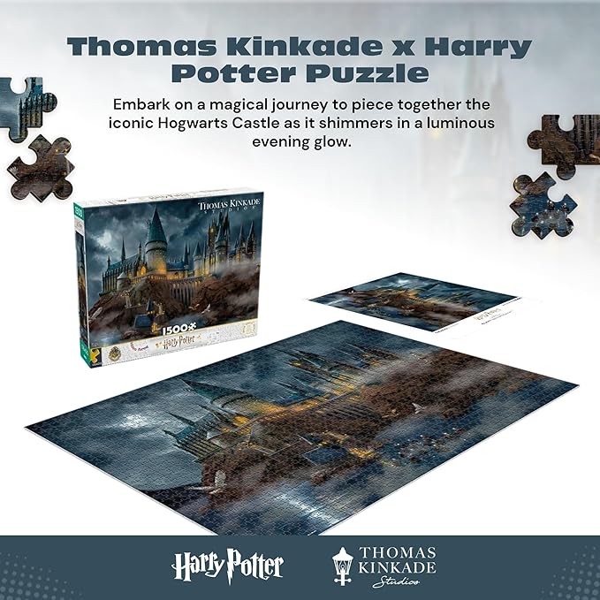 Ceaco - Thomas Kinkade - Harry Potter - Hogwart's Castle - 1500 Piece Jigsaw Puzzle