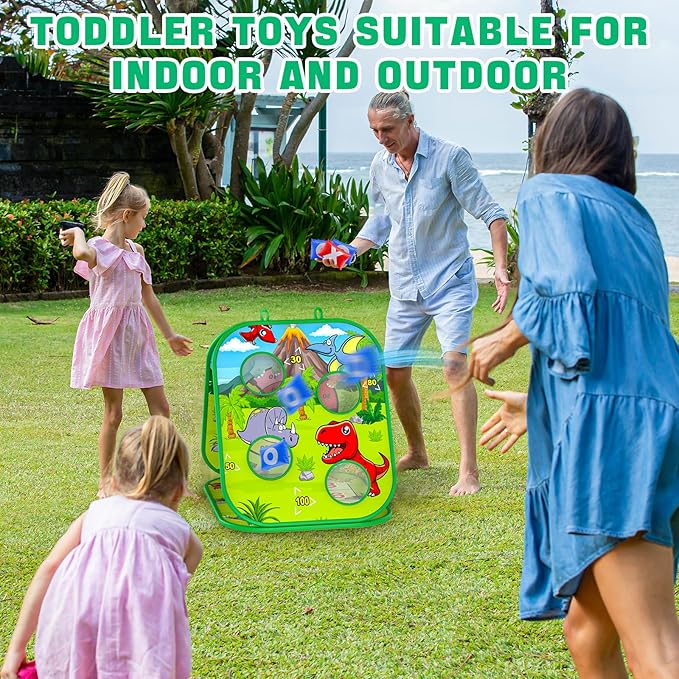 Bean Bag Toss Game for Kids, Cornhole Board Toddler Toys for Kids Party Activity and Outdoor Yard Backyard, Birthday Gift or Christmas for Aged 3 4 5 6 7 8 Year Old Boys
