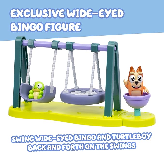 Bluey Turtleboy Backyard Playground Set – Includes Bingo & Turtleboy Figures – Playground Set for Backyards Involving Imaginative Play