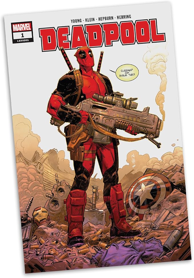 McFarlane Toys- Marvel Deadpool 1:6th Scale Collectible with Scene & Comic (Deadpool #1)