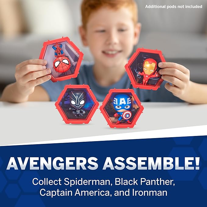 Wow! PODS 4D Marvel Spiderman - Unique Connectable & Collectable Bobblehead Figure, Wall/Shelf Display, Spiderman Figure, Spider Man Toys, Spider-Man Action Figures, Marvel Toys/Gift