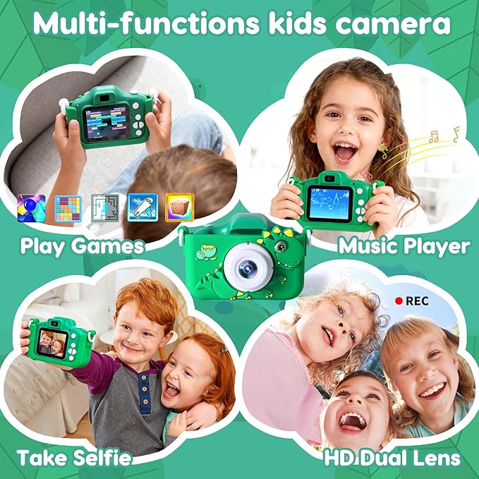 Kids Camera Toys for 3-12 Year Old Boys Girls,Toddler Camera 1080P Birthday Christmas Gifts for Grandkids,Toys for 4 5 6 7 8 9 10 11 Year Old Kids with 32G SD Card