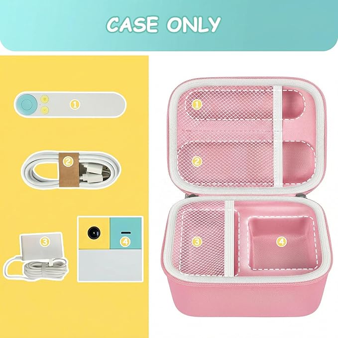 Againmore Case Compatible with Nex Playground Active Play System, Video Game Console Storage Holder Bag with Custom Slots for Device, HDMI Power Cord, Remote Control and Accessories-Pink(Box Only)