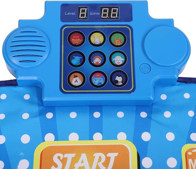 Dance Pad, Electronic Music Mat with LED Lights, Foldable Nonslip Playmat with 80 Sounds, Interactive Fun for Kids Ages 3 to 12 (Blue)