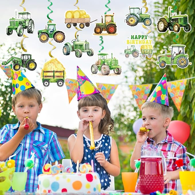 Tractor Hanging Swirls Tractor Birthday Decorations Farm Truck Birthday Decorations Tractor Party Favors Tractor Party Decorations