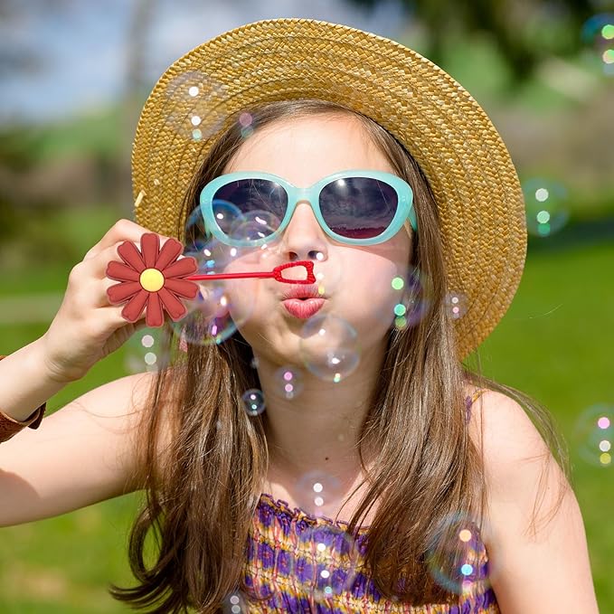 Groovy Party Favors,24Pcs Retro Hippie Daisy Bubble Wand for Groovy Birthday Party Supplies,Classroom Prizes Pinata Goodie Bag Stuffers Gifts