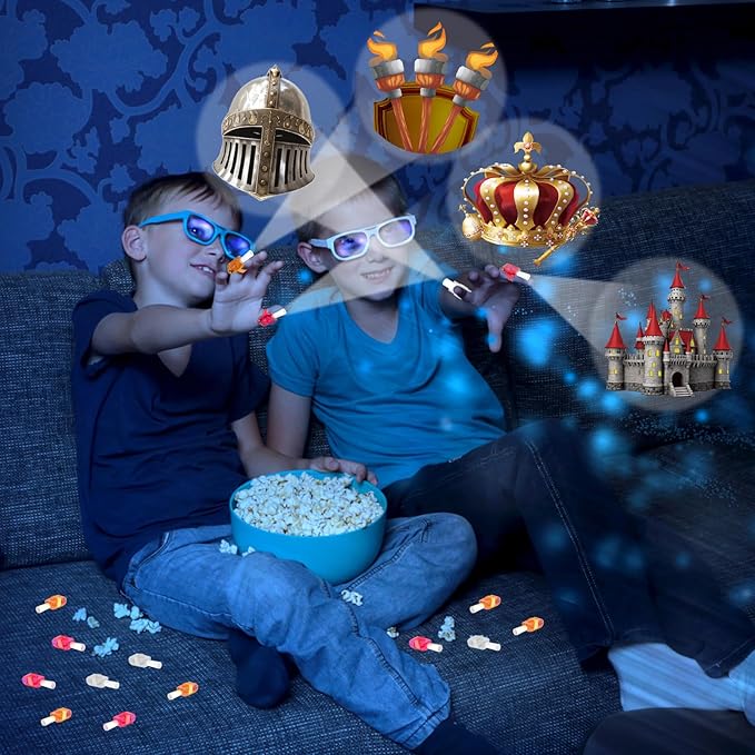 36Pcs Medieval Knight LED Finger Lights Medieval Party Favors Glow in the Dark Light Up Finger Lights Knight Themed Toys Bulk for Kids Birthday Party Goodie Bag Stuffer Birthday Gifts Classroom Prize