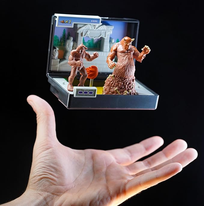 Altered Beast Retro Collectible Diorama – Mini Werewolf & Aggar Figures with Graveyard Boss Scene – SEGA Genesis Cartridge Collectible