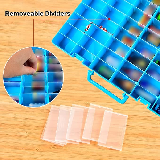 FULLCASE Case Compatible with 5 Surprise for Mini Brands Toys Series 1-4 Mystery Capsule Storage, for Mini Mart Collection Organizer for Collectibles(Case Only) (Blue)