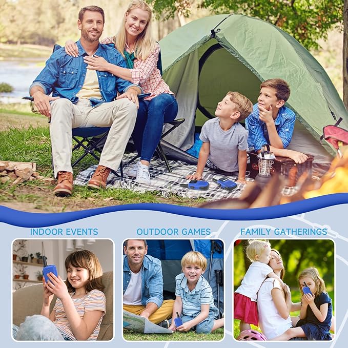 2 Pack Toys for 3-7 Years Old Boys 1000FT Range 2 Channels 2 Way Radio,Walkie-Talkies Gifts for 5 6 7 8 Year Old Boy Toddler Backyard Camping Toys