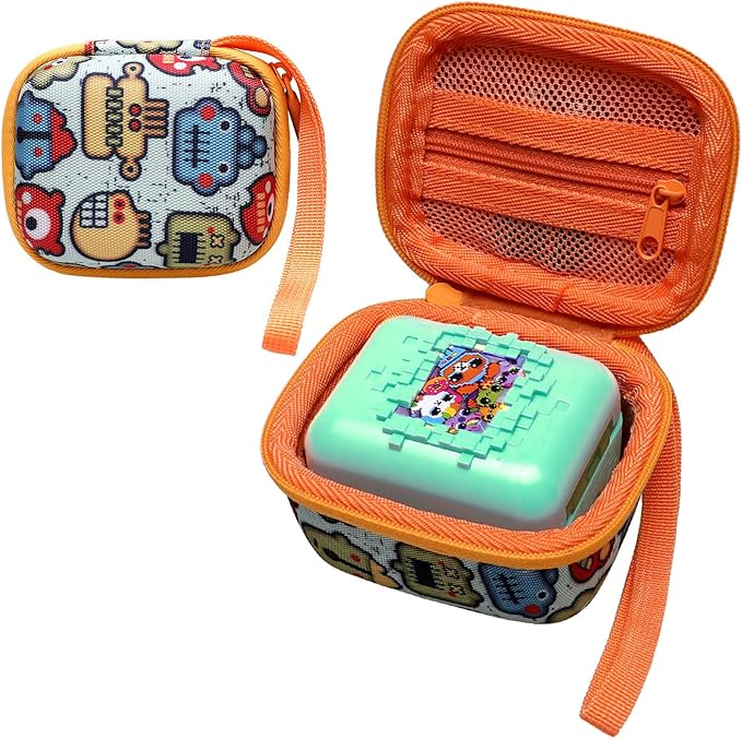 XANAD Carrying Case Compatible with Bitzee Interactive Toy Digital Pet, Protective Storage Holder for Bitzee Virtual Electronic Pets Accessories Yellow