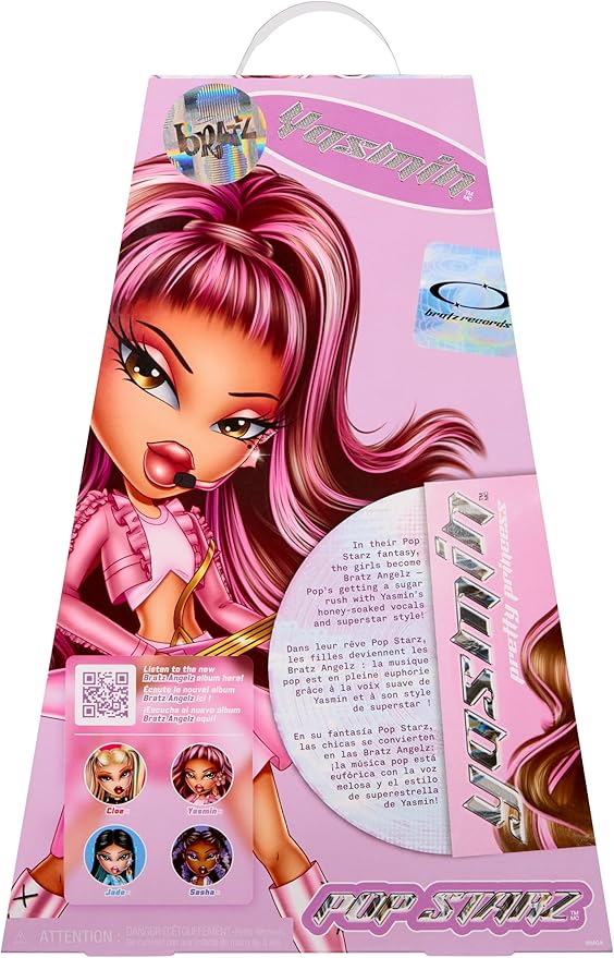Bratz Pop Starz Yasmin Fashion Doll with Accessories and Charm