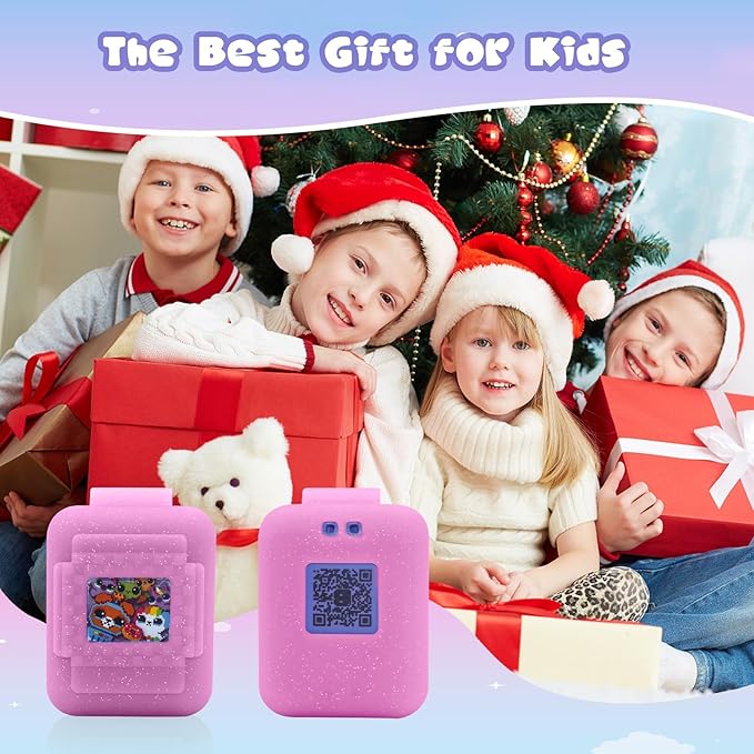 Silicone Cover Case for Bitzee Interactive Toy Digital Pet, Silicone Protective Cover for Virtual Electronic Pets, Digital Pet Accessories for Bitzee with Lanyard, Pink (Case Only)