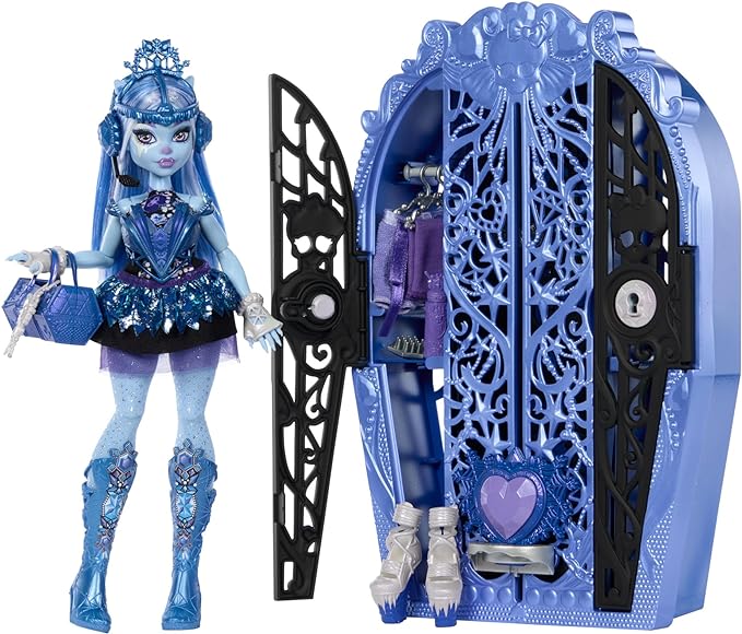 Monster High Skulltimate Secrets Doll & Accessories Set, Monster Mysteries Abbey Bominable with Dress-Up Closet & 19+ Surprises Including Clothes