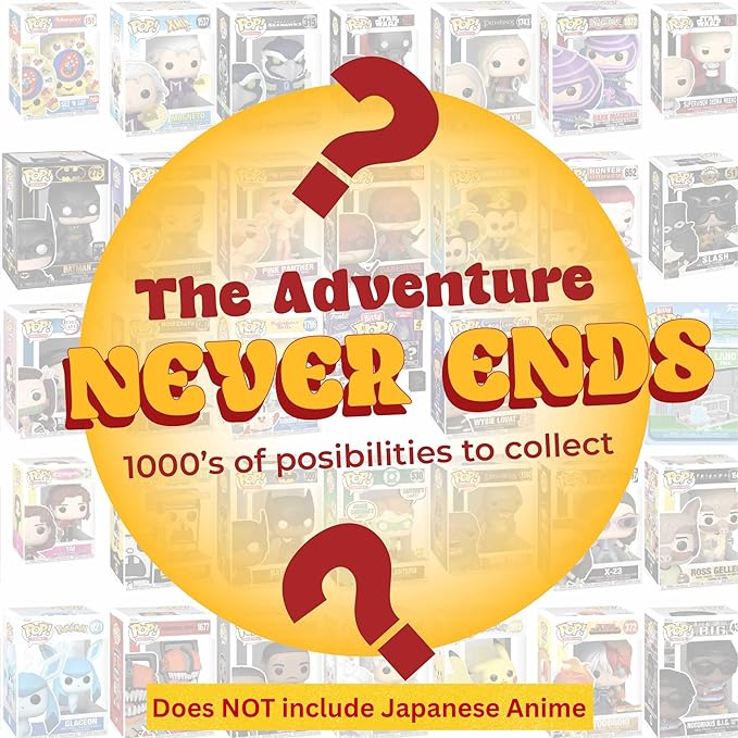 POP Figure Box - 6 Collectible Vinyl Figures | Includes 6 Figures from (Spider-Man, One Piece, Star Wars, Dinosaurs & More) Premium Toys for Fans & Collectors | Gift Idea for Adults