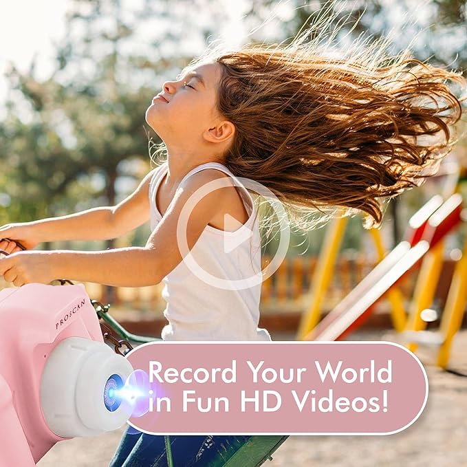 PROSCAN Kids Digital Camera - Children's Camera for Boys and Girls | 1080 Rechargeable Camera for Kids | Game Feature | Video | Gift Ideas