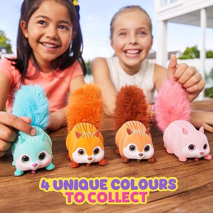 Pets Alive Scurry'n Squirrel (Pink+Brown) 2 Pack by ZURU – Interactive Robotic Pet Toy, Moving Squirrel with Realistic Movements and Sounds, Ages 2+, Child Toddler