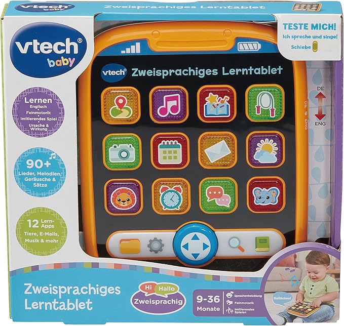 VTech Bilingual Learning Tablet - Learn English - for Children from 9 - 36 Months