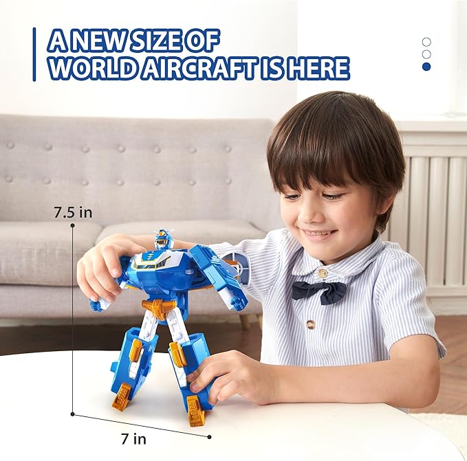 Super Wings World Aircraft Playsets | Season 6 New Air Moving Base | Airplane Toys Mini Plane Transformable Toys | Transform Aircraft to Robot | Preschool Toy Plane Set for 3 4 5 Year Old Boys Girls