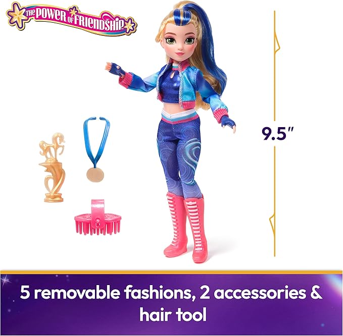 Unicorn Academy, Power of Friendship Isabel Doll, Easter Gifts Idea, Dolls & Unicorn Toys for Girls with Trophy, Medal & 5 Fashion Accessories, 9.5”