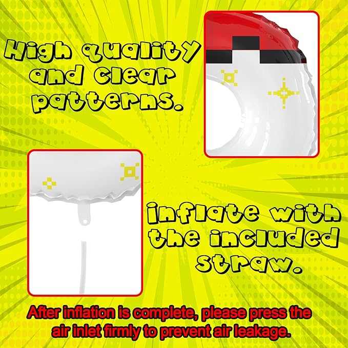 40 Inch Giant Red and White Cartoon Theme Number Foil Balloons - Large Number 8 Balloons Animation for Kids' Birthday Anniversary Party Decorations Supplies (Numbers 0-9 Available)