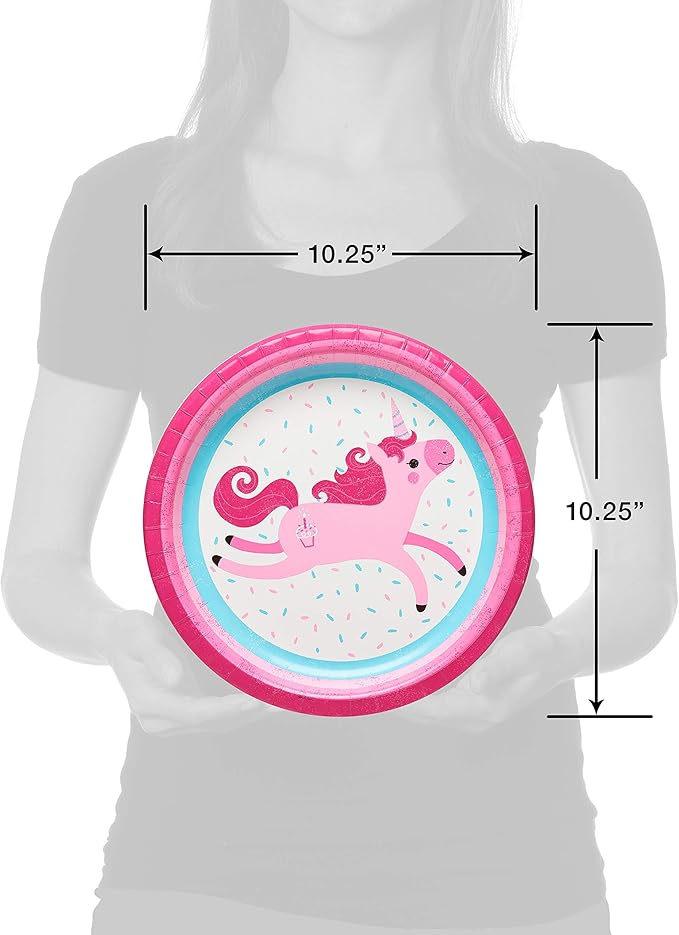 American Greetings Unicorn Party Supplies, Paper Dinner Plates (40-Count)