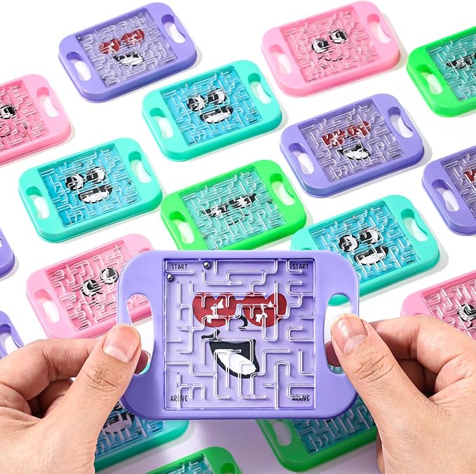 36 Pcs Mini Maze Puzzle Bulk for Kids Hawaii Party Favors Small Maze Cubes Game Educational Handheld Puzzle Travel Games Easter Classroom Exchange Gifts for Students Adult(Emoticon)