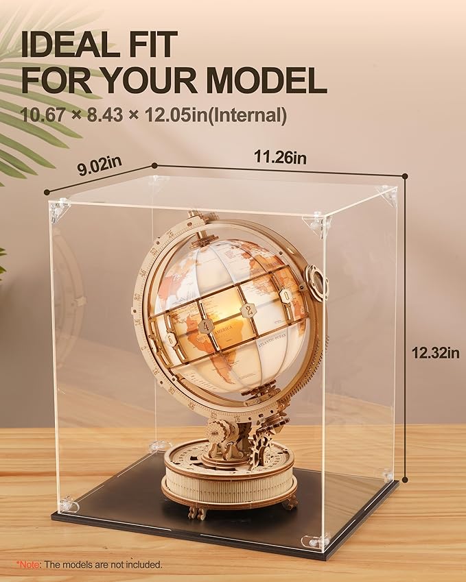 ROKR Clear Dust Cover,Acrylic Transparent Display Case for Collectibles,Figures Model Toys Home Storage Box RFM04