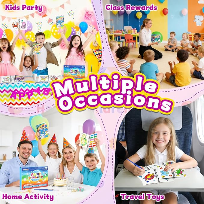 24 Pack Coloring Books Party Favors for Kids Ages 4-8 Bulk Mini Watercolor Books Easter Goodie Bags Stuffers for Kids Students Easter Return Gifts Classroom Prizes Art Crafts