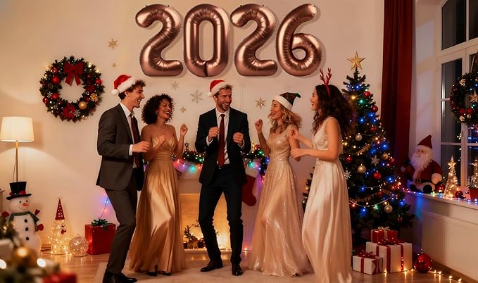 Coffee Brown 2026 Number Balloon, 40 Inch 2026 Balloons, New Years Eve Decorations, Coffee Brown Balloons Graduation Balloons, Mylar Balloon Party Supplies 2026