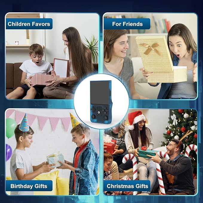 RegiisJoy R36 MAX Handheld Game Console 40250 Games, 4 inch IPS Screen Retro Game Console, Mini Portable Pocket Arcade 4000mAh 256G TF