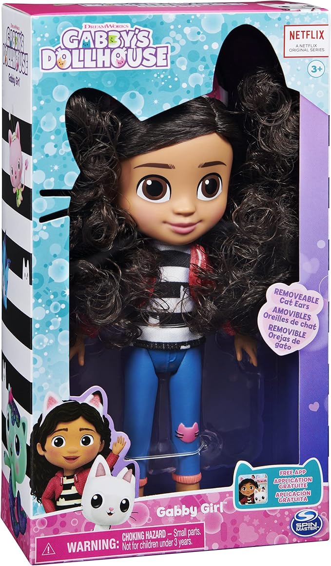 Gabby’s Dollhouse, 8-inch Gabby Girl Doll, Kids Toys for Ages 3 and up