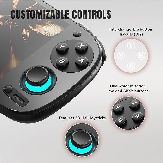 Retroid Pocket 5 Retro Handheld Game Console, 8+128G, 5.5-inch Touchscreen 1080p Portable Android Gaming Handheld with Adreno 650 GPU & WiFi 6/BT5.1, Snapdragon 865 Processor, Android 13 (16Bit)