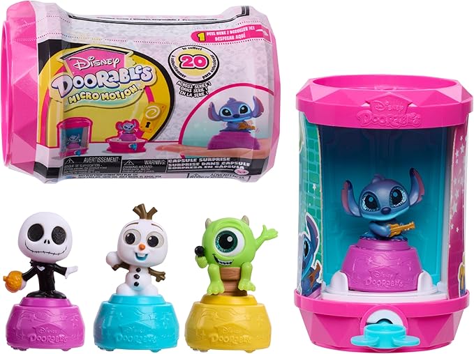 Disney Doorables Micro Motion Capsules, Surprise 1.5-inch Micro Motion Collectible Figurine, Kids Toys for Ages 5 Up by Just Play