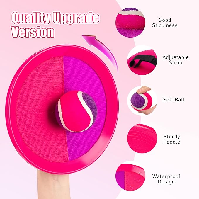 Toss and Catch Ball Game - Ideal Outdoor Beach, Pool & Yard Toy for Toddlers and Kids Ages 4, 5, 6, 7, 8+, Perfect for Boys Girls - Great Birthday Gift & Stocking Stuffers
