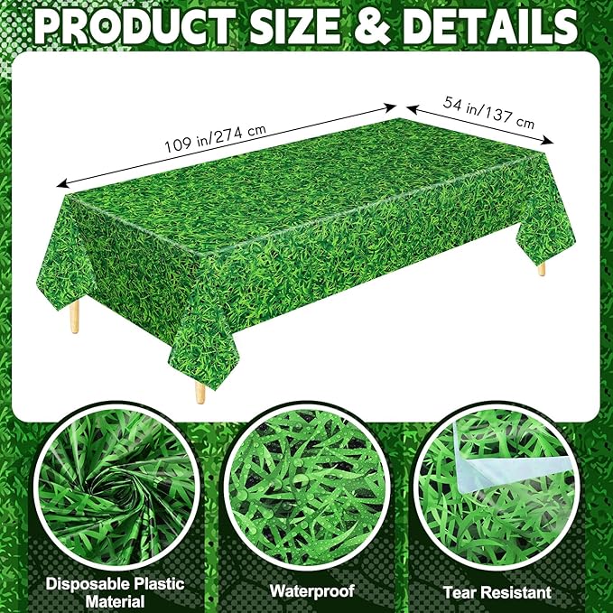 32 Pcs Soccer Party Supplies Plastic Table Cloth Football Balloons Soccer Net Disposable Sport Party Table Decoration for Football Lover Sport Theme Birthday Supplies