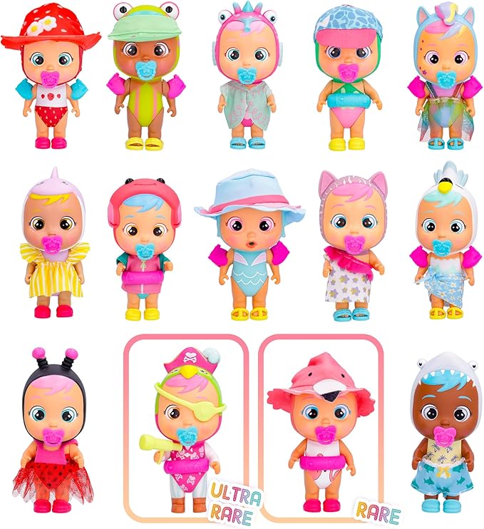 Cry Babies Magic Tears Tropical World - Beach Babies Series | 8+ Surprises, Accessories, Surprise Doll - Great Gift for Kids Ages 3+