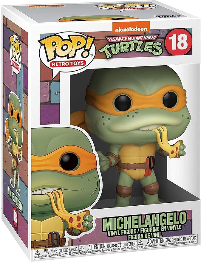 Funko Pop Retro Toys: Teenage Mutant Ninja Turtles - Michelangelo - Collectable Vinyl Figure - Gift Idea - Official Merchandise - Toys for Kids & Adults - Superheroes Fans