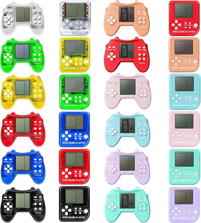 24 Pack Video Game Party Favors for Kids Video Game Keychain Video Game Birthday Party Supplies