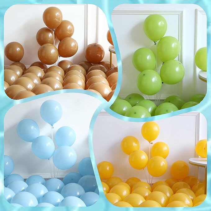 171pcs Capybara Birthday Decorations, Brown Blue Green Capybara Balloon Arch Kit, with Cute Capybara Balloons for Capybara Party Supplies Gender Reveal Baby Shower Summer Party Decor