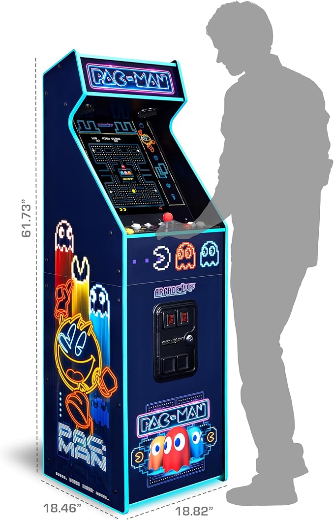 Arcade1Up PAC-Man Deluxe at Home Arcade Machine Neon Edition