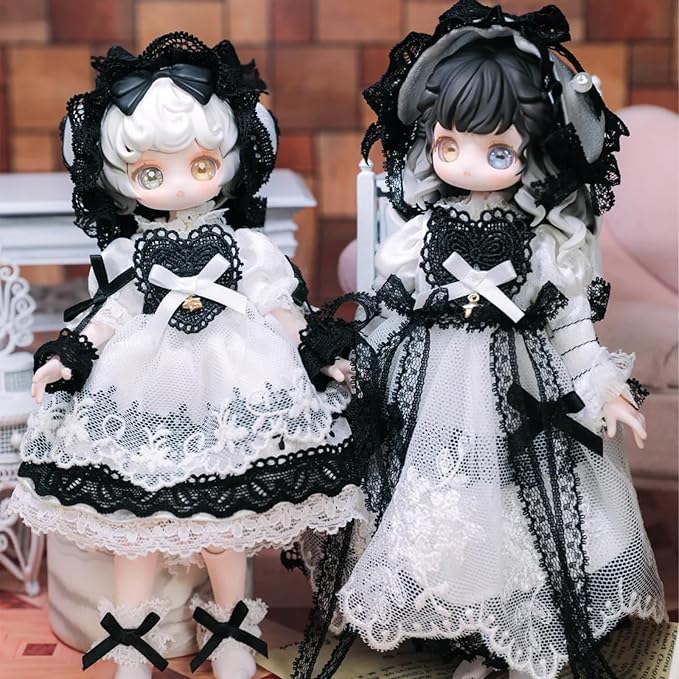 CALEMBOU BJD Blind Box, Vintage Treasures Series 15cm Ball Jointed Doll, Cute Dress Up Doll with Joints, Collection Action Figure Toys, Gift for Girls Boys